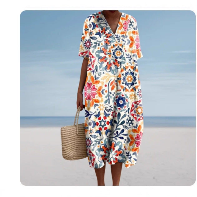 Womens Floral Print Dress