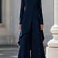 Womens High Neck Wide Leg Pants Set