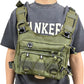 Chest pack worn across the torso to show how it sits on the front of the body