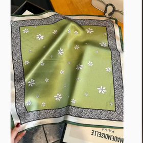 French Print Square Scarf