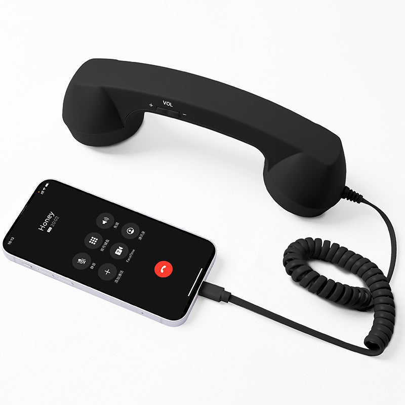 Retro Telephone Earpiece with Adjustable Microphone