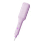 Purple deep wave hair iron closed, showing the vent grid, the button and the fixed cord