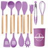 Purple / 12-Pcs Silicone Cookware Set 700g