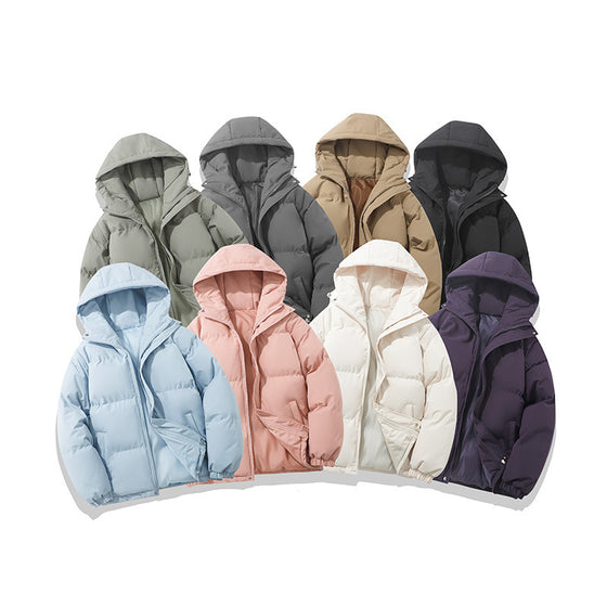 Hooded Padded Puffer Jacket, Cotton Blend Shell