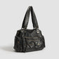 Vintage Bronze Multi-Zipper Motorcycle Bag
