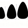 Teardrop Black M 10pcs