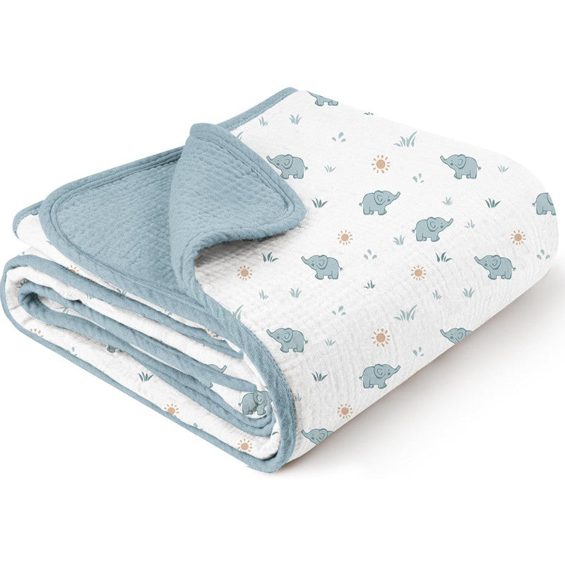 Gauze Cotton Baby Blanket | detail close on finish