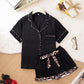 Womens Milk Silk Loungewear Set | feature close up detail