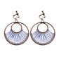 Handmade bohemian clip-on earrings with tassel and bead drop detail, zinc alloy frame, studio shot on white background