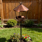 Metal stake foot of the bird feeder shown for ground mounting