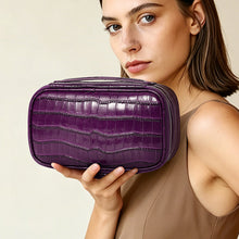 Crocodile Pattern Genuine Leather Cosmetic Bag