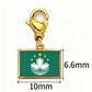 Stainless Steel National Flag Pendant Bracelet