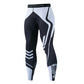Mens quick dry printed compression legging shown full length as an athletic base layer