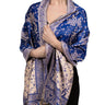 Cashew flower scarf-royal blue