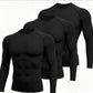 3-pack black compression shirts, variant photo for size S