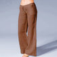 Womens High Waisted Wide Leg Pants Cotton Linen Casual Trousers
