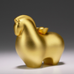 Gold Plated Brass Horse Desktop Decoration