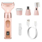 White grooming kit nose trimmer head close view with a rounded protective tip