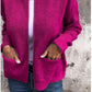 Rose Red zip-front knit cardigan with two patch pockets, size XXL