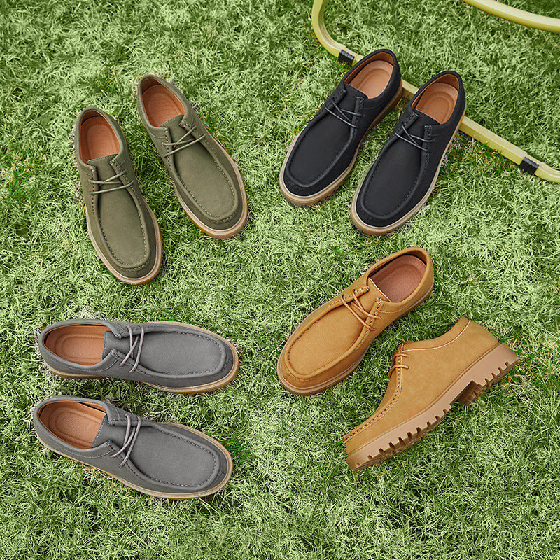 Men's Leather Derby Shoes | close up material texture