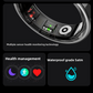 Smart ring shown with its wireless charging case open on a plain background
