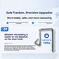 Close up of the thickened stainless steel door hook with a side panel diagram and a woman wearing the strap below