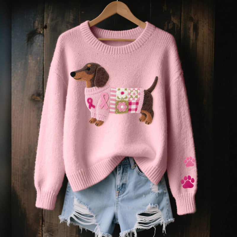 Womens 3D print knit look pullover tops shown in ten animal motif designs, product photo