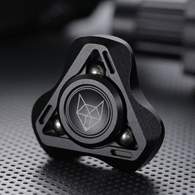 Nuevo spinner antiestrés de metal de acero inoxidable Fox para adultos, ideal para la oficina y para personas con autismo. 