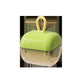 Washable lint remover roller in beige with a loop handle and a snap on clear cover