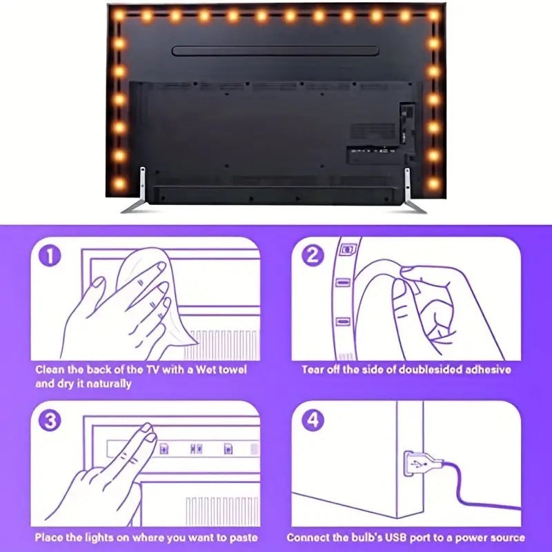 USB RGB LED Light Strip with Remote Control