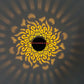 Solar Garden Projection Light | peony pattern detail close up