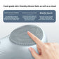 Close view of the rounded food grade silicone bristle head of the cleansing brush