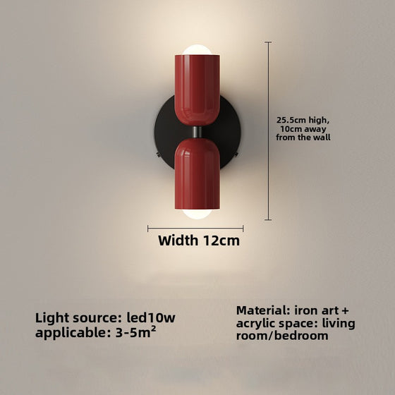 Double Head Color Bedside Lamp