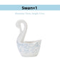 Porcelain swan stand with a blue plum blossom pattern