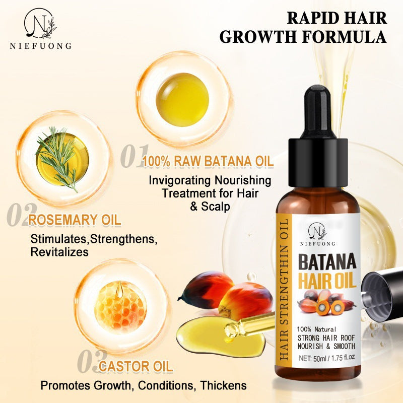 Plant extract hair oil bottle dropper detail close up