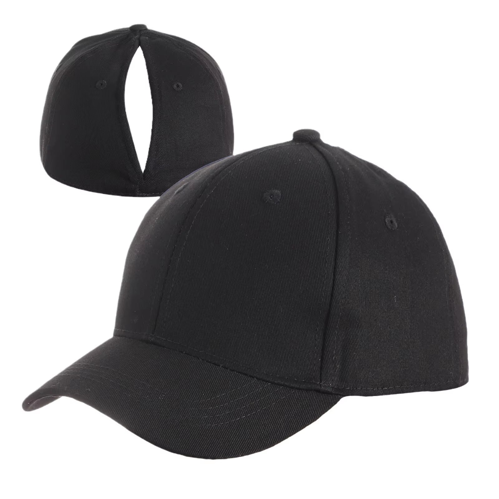 Ponytail Cap Automatic Magnetic Suction Cap Solid Color Adult Baseball Cap Sports Cap Quick Drying Cap Mz033 Gorros