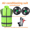 Fluorescent Green AC Vest 12V Fan / 3XL | US 46 / EU 56