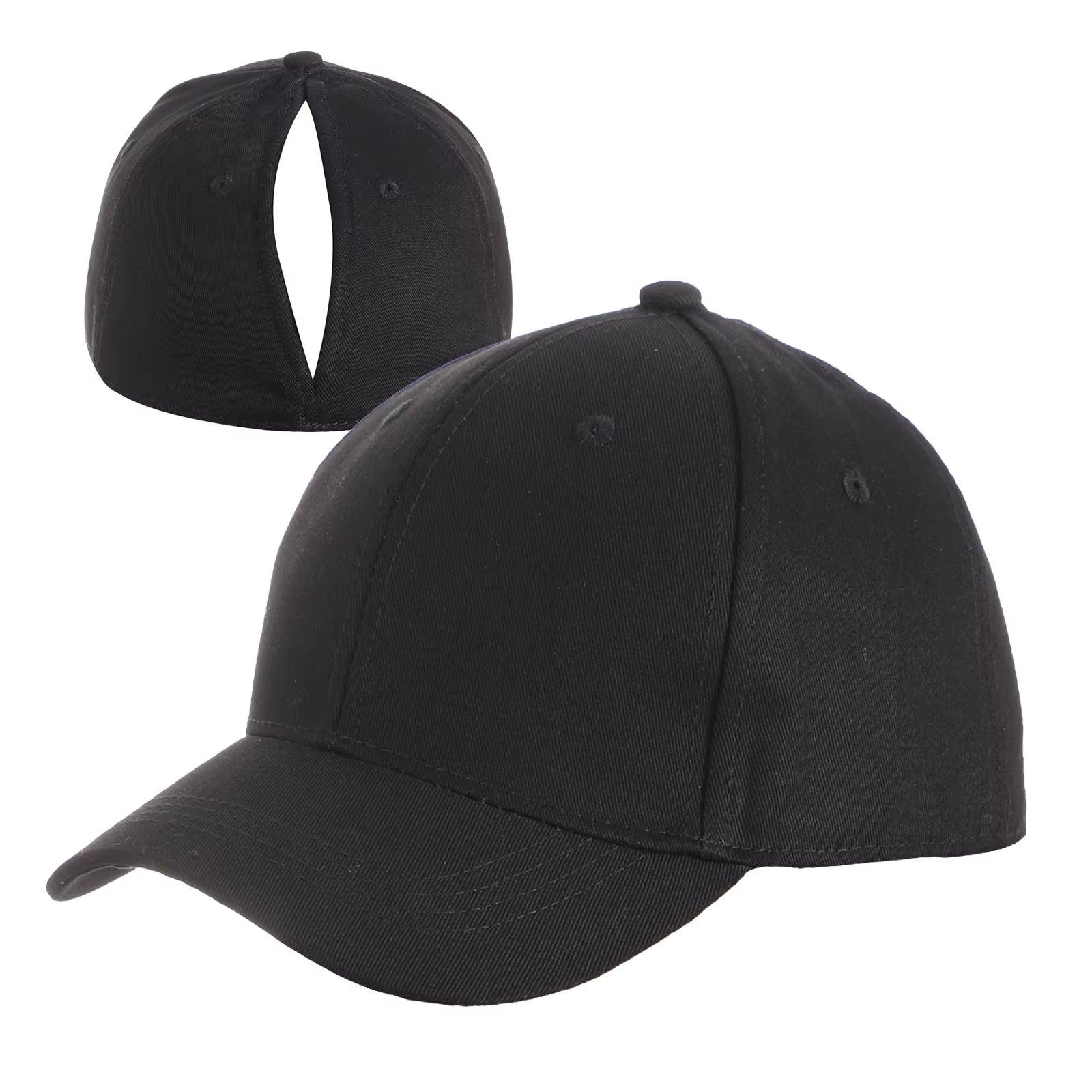 Ponytail Cap Automatic Magnetic Suction Cap Solid Color Adult Baseball Cap Sports Cap Quick Drying Cap Mz033 Gorros