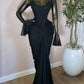 Womens Mesh Pleated Long Dress