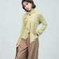 Ruffled Ribbon Knit Top | front view product hero shot