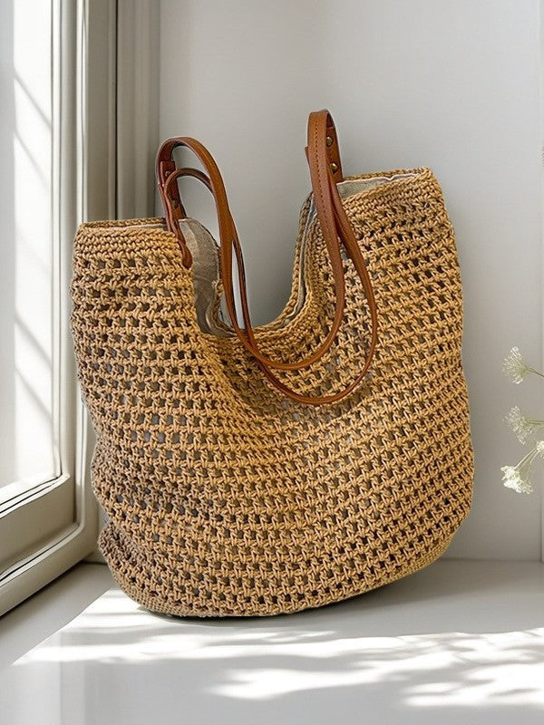 Hand Woven Cotton Beach Tote Bag