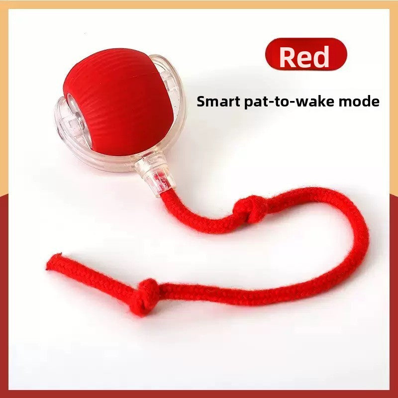 A yellow TPR bell ball for dogs and cats, part of a soft rubber pet toy assortment