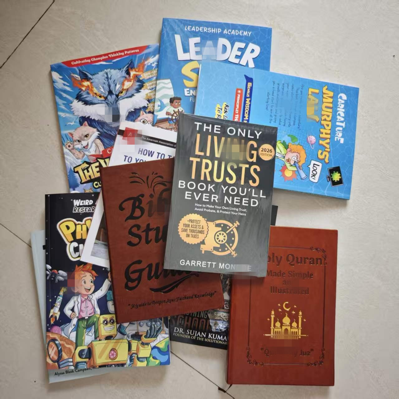 The Wolf Code book open beside other illustrated children's books
