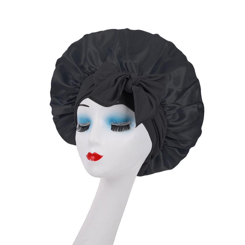 Satin Elastic Nightcap | in use scenario daily moment