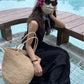 Handmade Women's Large-Capacity Tote Bag | lifestyle in use scene