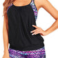 Women Two Piece Swimsuit Vest Style | macro material texture detail