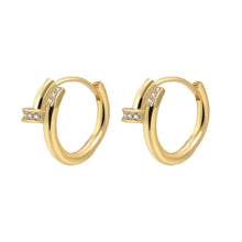 Zirconium Nail Stud Earrings