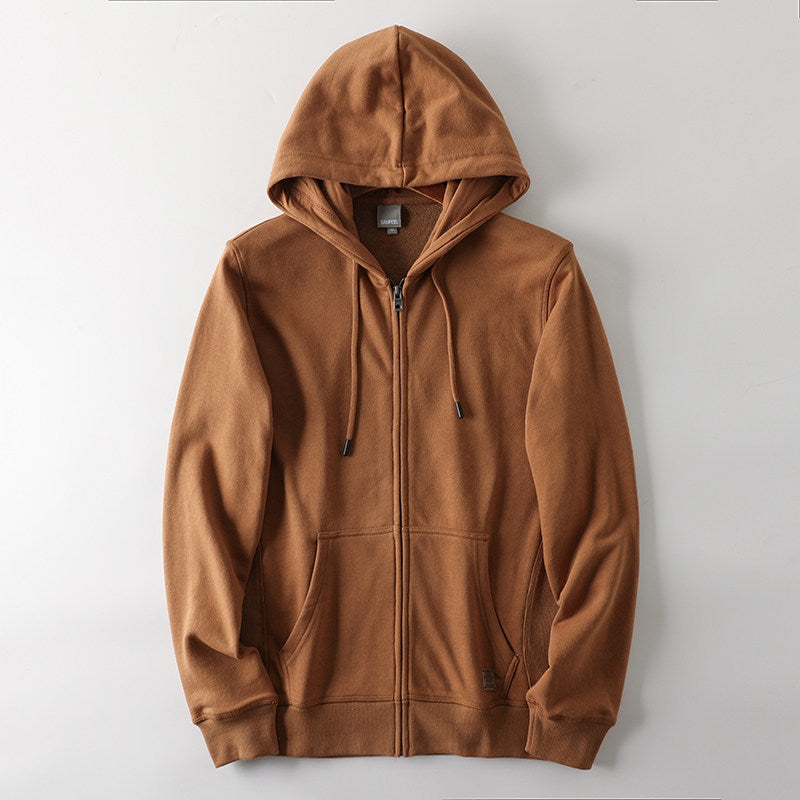 Alternate colour of the sherpa lined full-zip hooded sweatshirt