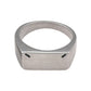 Simple and cool geometric titanium and steel finger ring