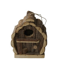 Rustic Bark Wooden Bird House for the Garden